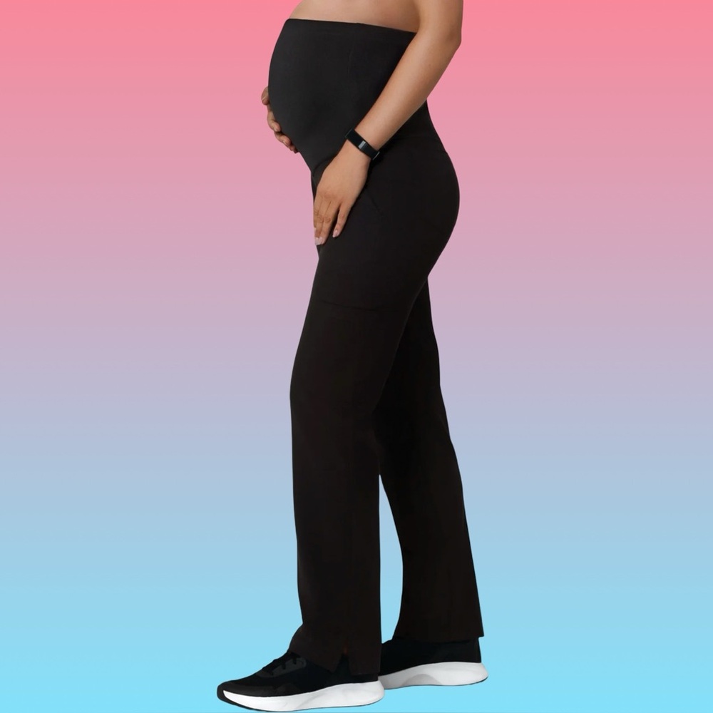 MANDELA SCRUBS MATERNITY CARGOS - BLACK - MEDIUM / REGULAR LENGTH